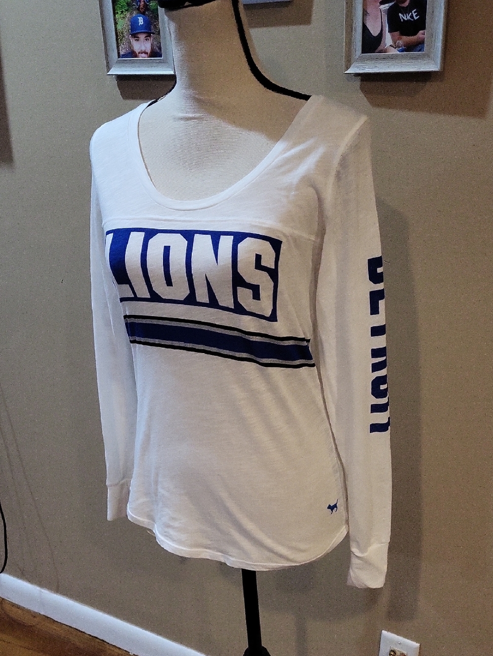 Victoria's Secret PINK Detroit Lions Football Long Sleeve Shirt